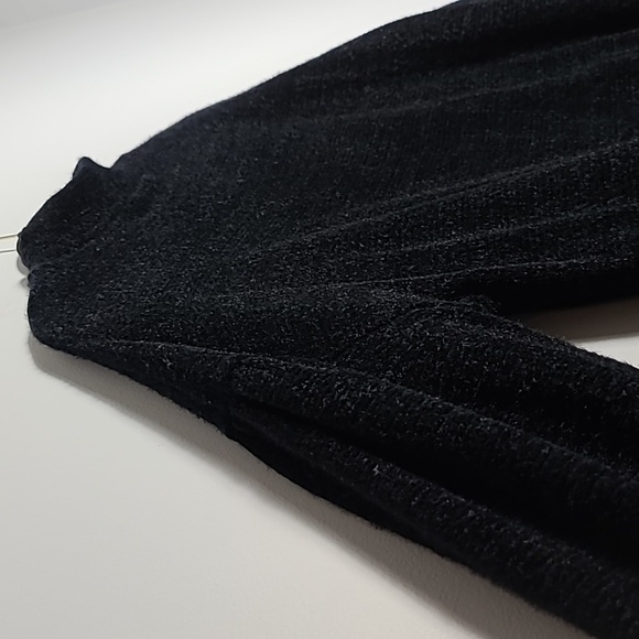 SANCTUARY Plush Teddy Mock Neck Black Sweater Size Large - Picture 14 of 16